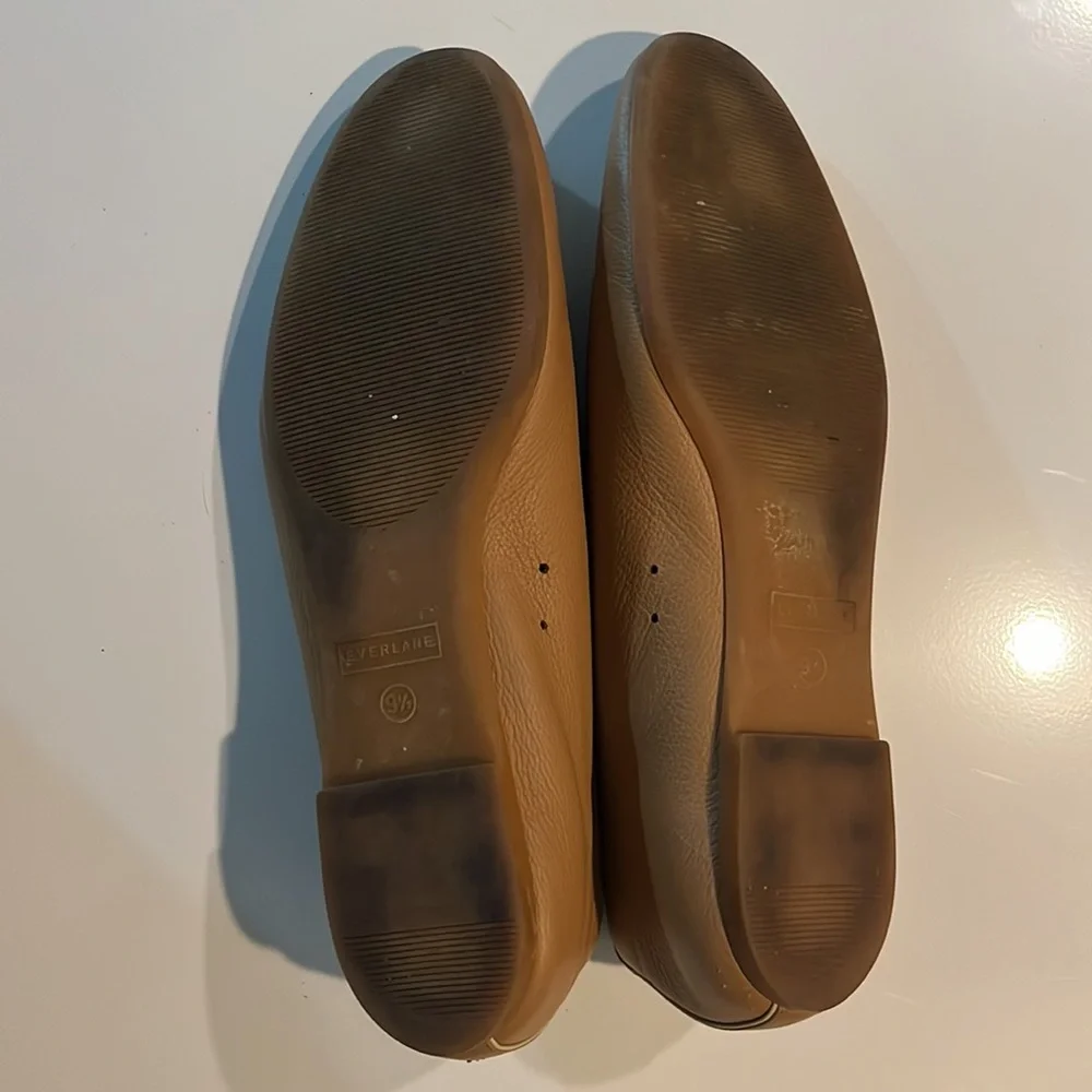 Everlane Tan Leather Flats - Picture 4 of 4